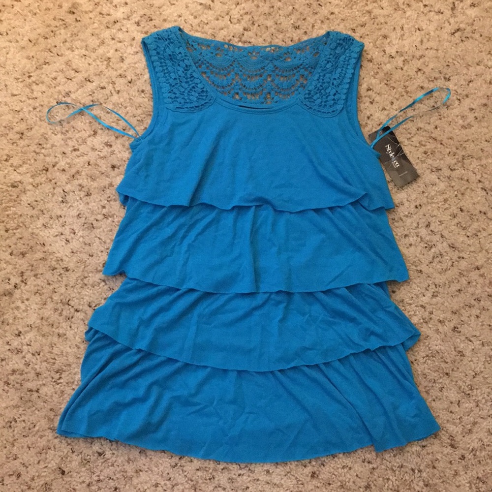 “Caribbean” Style&Co. crotchet tank